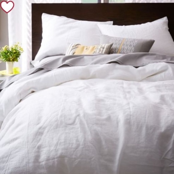 West Elm Bedding Crinkle Plisse Cotton King Duvet Cover Poshmark